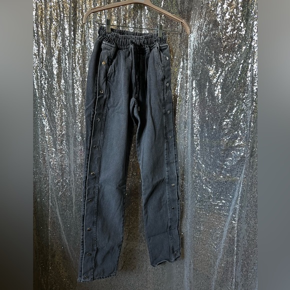 Boohoo Man Tall Straight Leg Popper Elastic Waist Jean - Picture 2 of 16